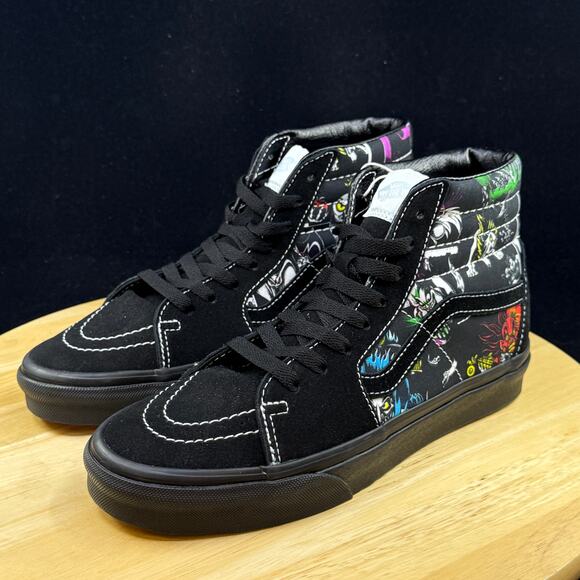 VANS x DISNEY 100 Villains Sk8-Hi Mens Shoes (NEW) Black High Tops M 6.5/ 8 Wmns - Picture 2 of 10